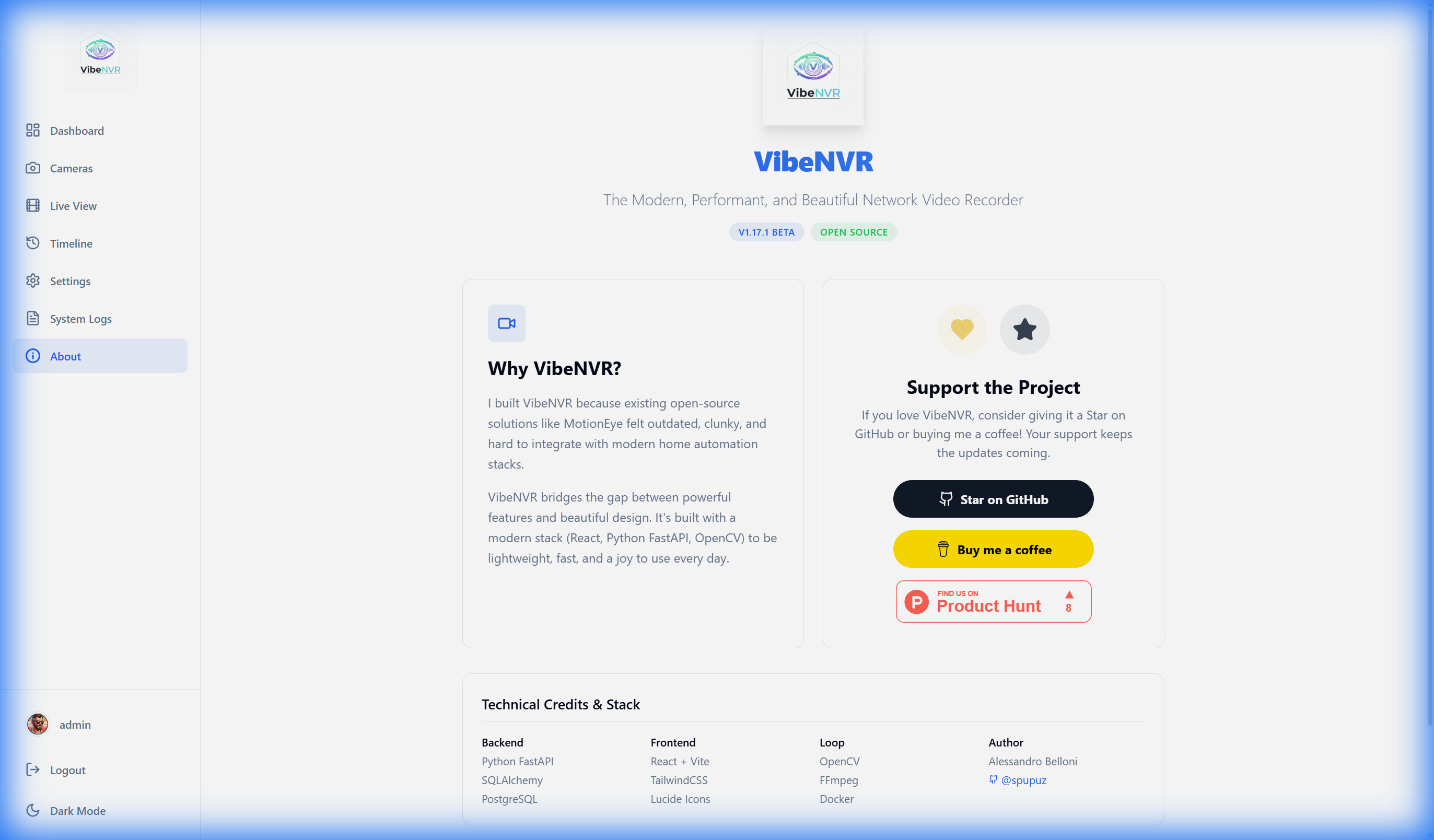 About VibeNVR